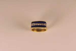 120 10007 Lapis And Dia Gents Ring