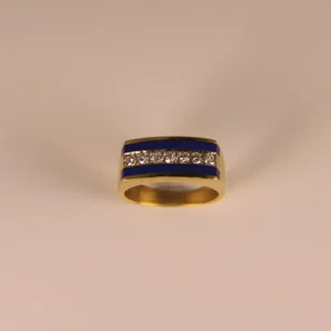 120 10007 Lapis And Dia Gents Ring