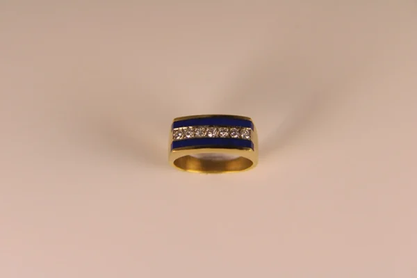 120 10007 Lapis And Dia Gents Ring