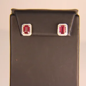 230 10030 Ruby & Dia Earrings