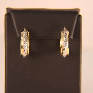 240 10006 2 Tone Gold Hoops