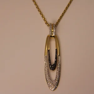 560 10000 Black & White Dia Necklace