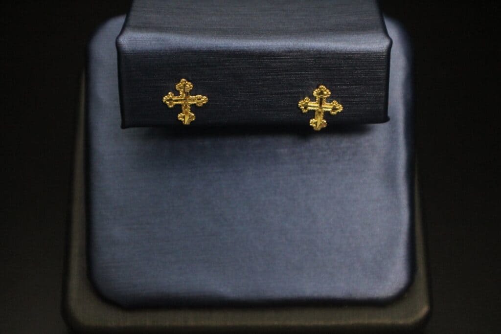 14KY Cross Earrings