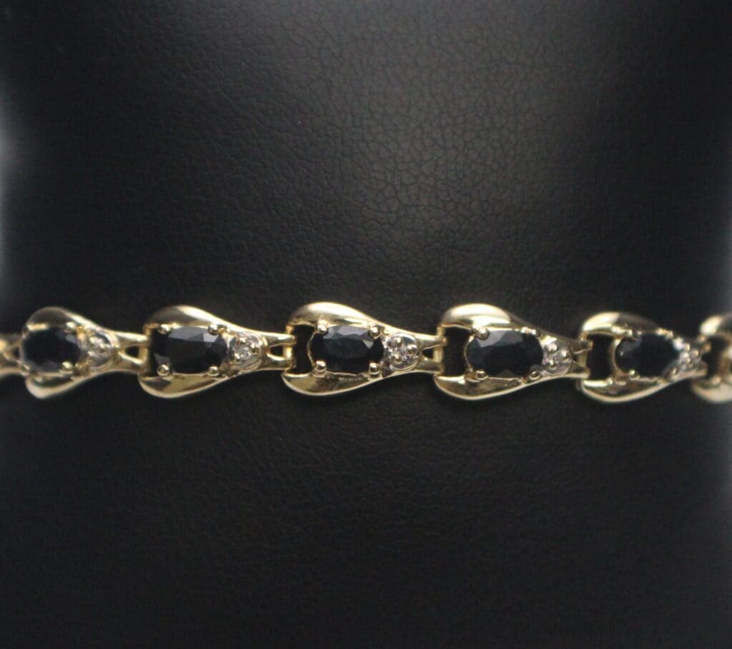 10KY Sapphire & Diamond Bracelet
