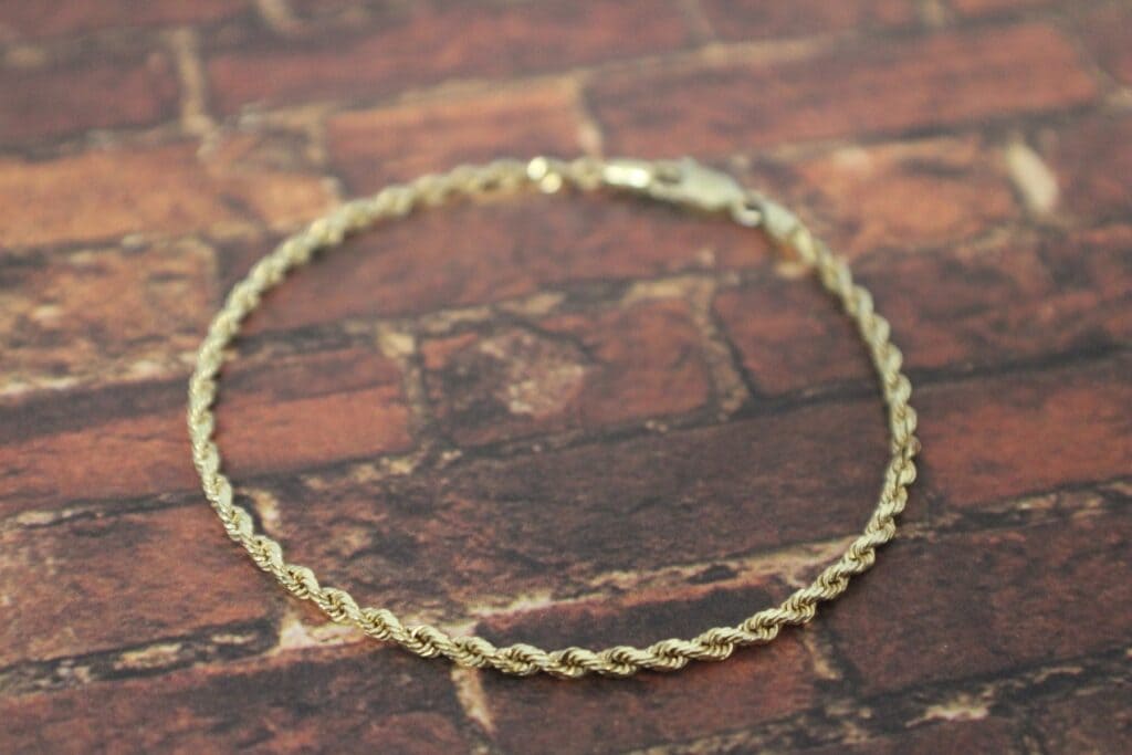 14KY Rope Bracelet 7"