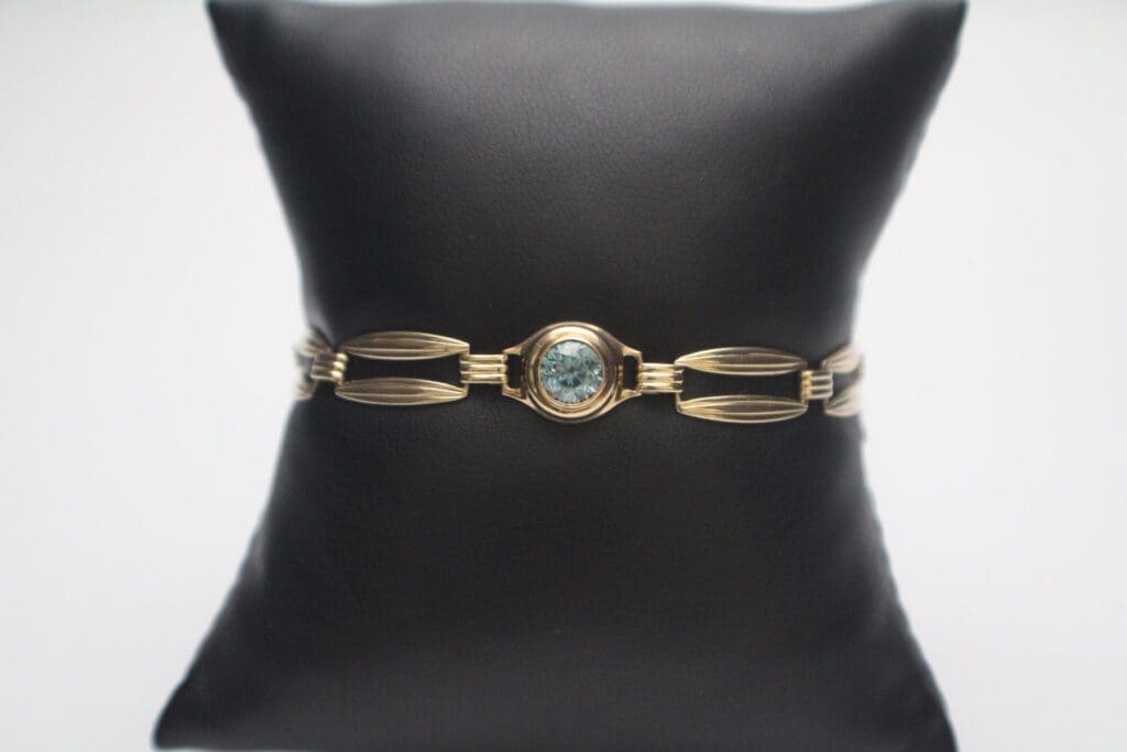 10KY Bracelet 6" Blue Stone