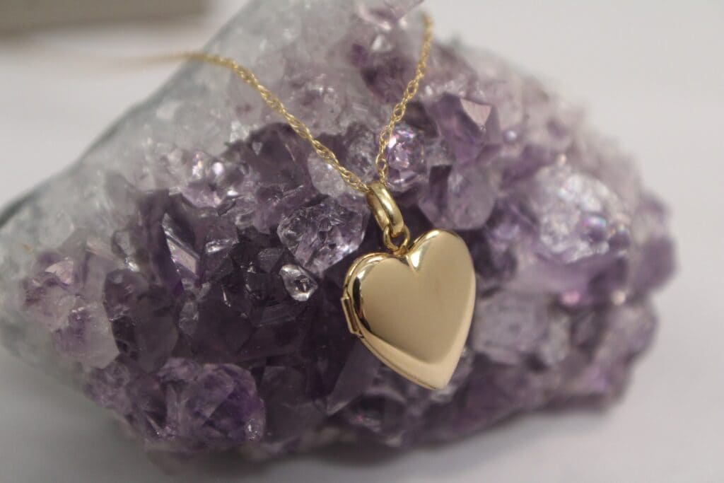 14KY Heart Locket 16" Necklace