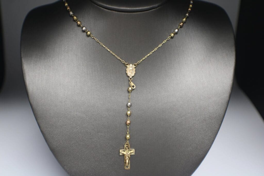 14K Tri-Color Rosary